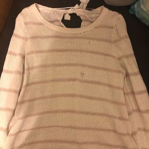 White striped sweater